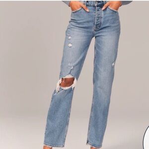 Abercrombie & Fitch Curve Love The Dad Jean High Rise size 4/27 Short‎